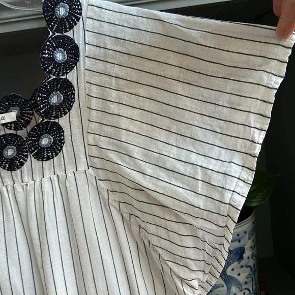 Madewell Embroidered Butterfly Dress in Stripe - Picture 5 of 7